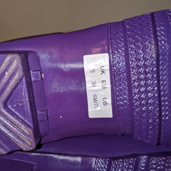Hunter Original Tall Gloss Purple Rain Boots - Picture 6 of 6